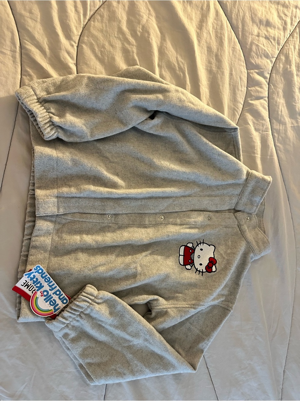 Hello Kitty Gray Snap-Front Kids Jacket